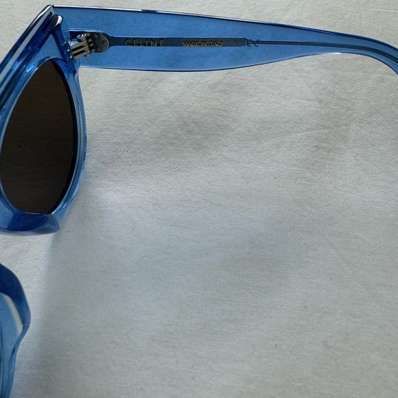 Celine Pilot Sunglasses CL400121 Light Blue/Transparent - Picture 9 of 10